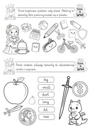 Karty pracy - klasa 1 - język angielski, ćwiczenia grafomotoryczne