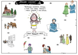 "Opowieść wigilijna" - 6 kart pustych i uzupełnionych