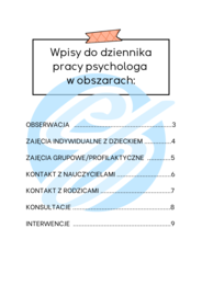 Psycholog w szkole podstawowej – przykładowe wpisy do dziennika