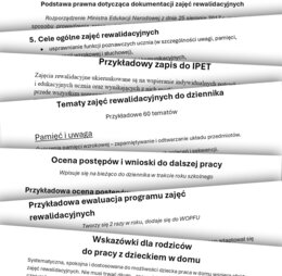 Teczka zajęć rewalidacyjnych - niepełnosprawność intelektualna
