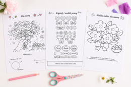 Kolorowanka „Bukiet dla mamy”