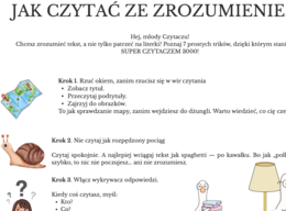 Jak czytać ze zrozumieniem? - poradnik dla uczniów klas 4-6