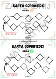 Stacje zadaniowe – wyrażenia algebraiczne