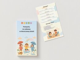 Zestaw kart “Pomysły na zabawy w deszczowy dzień”