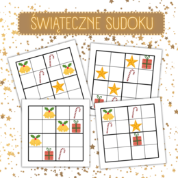 ŚWIĄTECZNE SUDOKU 4x4 [święta/boże narodzenie/ mikołajki/zima]