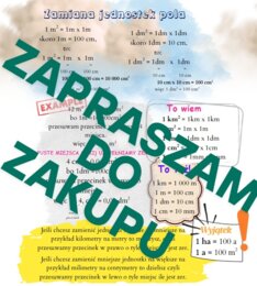 Zamiana jednostek pola - wklejka do zeszytu