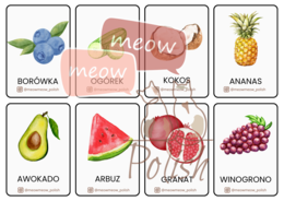 Owoce i warzywa - karty do gry