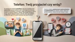 Uzależnienie od telefonu (gazetka szkolna / prezentacja)