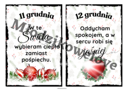 Kalendarz adwentowy-afirmacje