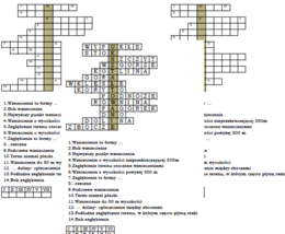 Logogryf na podsumowanie lekcji przyrody w klasie 4 o ukształtowaniu terenu