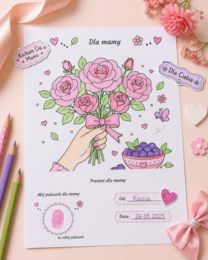 Kolorowanka „Bukiet dla mamy”