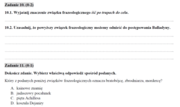 Balladyna - zestaw powtórkowy przed egzaminem ósmoklasisty