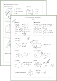 Najważniejsze wzory na egzamin ósmoklasisty