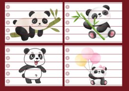 DZIEŃ PANDY – puzzle – biblioteka – świetlica – przedszkole – 12 wersji
