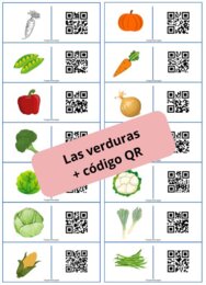 Domino obrazkowe z kodami QR! (Las verduras-warzywa)