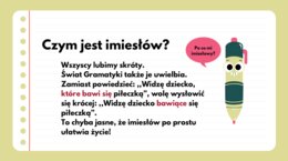Imiesłowy - prezentacja i karty pracy