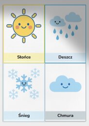 Karty Obrazkowe „Pogoda”