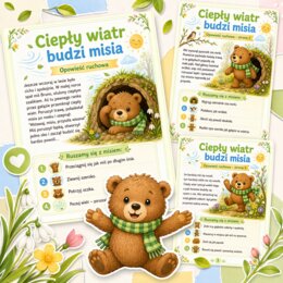 Ciepły wiatr budzi misia - opowieść ruchowa