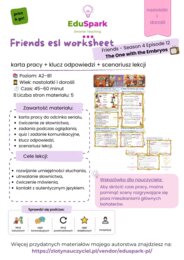 Friends ESL Worksheet | The One with the Embryos (S04E12) | A2–B1 | Karta pracy + scenariusz lekcji