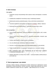 Innowacja Pedagogiczna „Cisza, Spokój, Uwaga” trening emocji i koncentracji dla przedszkolaków