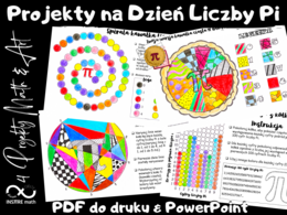 4 projekty matematyczne na Dzień Liczby Pi. Projekty Math & Art. Diagramy.