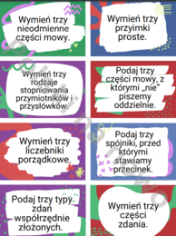 Gramatyczne 1,2,3! / Konkurs polonistyczny obejmujący wiedzę teoretyczną z zakresu fleksji i składni.