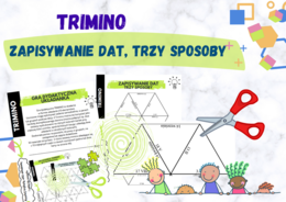 Zapisywanie dat - trzy sposoby - układanka trimino.
