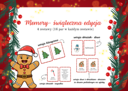 Memory świąteczne- 4 wersje
