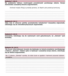 Karty pracy lektury licealne - krytyczne czytanie