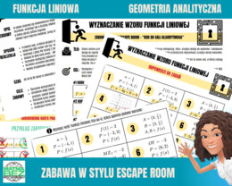 Wyznaczanie wzoru funkcji liniowej - funkcja liniowa / geometria analityczna