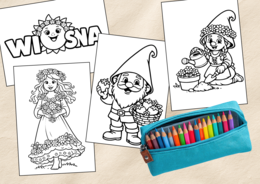 WIOSNA – Gazetka przedszkolna + Kolorowanka (A4 i MEGA)