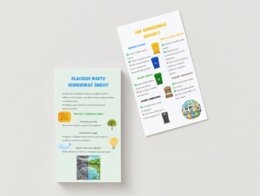 Plakaty o recyklingu i ochronie przyrody