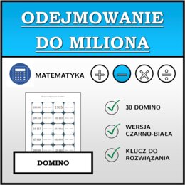 Domino - Odejmowanie do miliona | matematyka