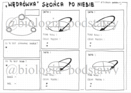 Klasa 4 - Wędrówka Słońca po niebie - sketchnotka