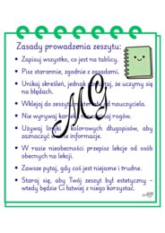 Zasady prowadzenia zeszytu