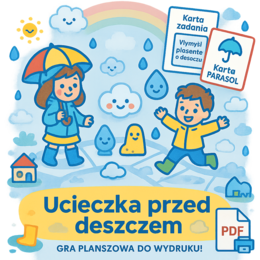 Gra planszowa „Ucieczka przed deszczem”