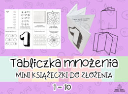Książeczka z tabliczką mnożenia – zestaw ćwiczeń do samodzielnego złożenia