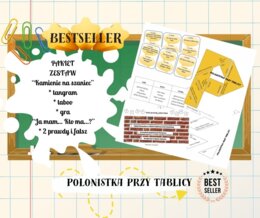 Zestaw "Kamienie na szaniec" taboo, 2 prawdy 1 fałsz, ja mam...kto ma...?, tangram