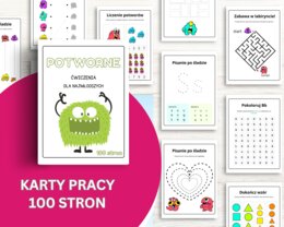 E-book z kartami pracy - ćwiczenia dla starszych przedszkolaków / wczesna edukacja 100 stron