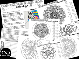 Projekt matematyczny: Ułamkowa Mandala. Projekt Math & Art. Ułamki zwykłe (opcje dodatkowe: ułamki dziesiętne i procenty).