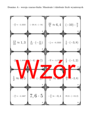 Domino - Mnożenie i dzielenie liczb wymiernych | matematyka
