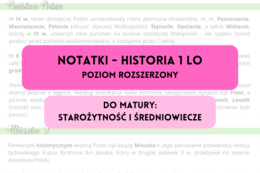 HISTORIA 1 LO - notatki, poziom rozszerzony