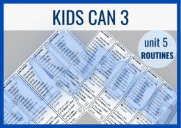 Kids Can 3 unit 5 ROUTINES– zakładki do książki