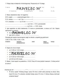 OBLICZENIA KALENDARZOWE I ZEGAROWE - ile czasu/dni upłynęło od... do... - karta pracy, kl. 2, 3, 4