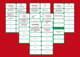 CZĘŚCI MOWY – 124 fiszki – kl. 4-8 – egzamin – powtórzenie