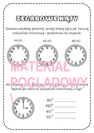 ZEGAROWE KĄTY - klasa 4, 5