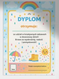 W deszczowy dzień wesoło się bawimy