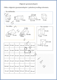 Objętość graniastosłupów - kodowanka