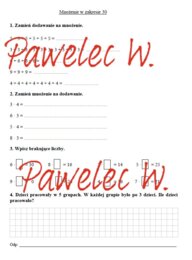 Mnożenie w zakresie 30 - karta pracy, kl. 2, 3