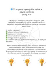 50 aktywnych pomysłów na rozpoczęcie lekcji- język polski